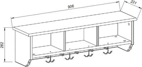 Изображение товара Полка ММЦ Вествик (белый лак)