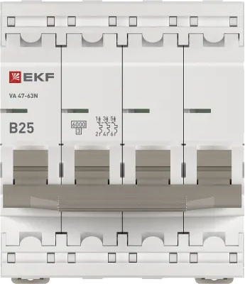 Изображение товара Выключатель автоматический EKF PROxima ВА 47-63N / M634325C