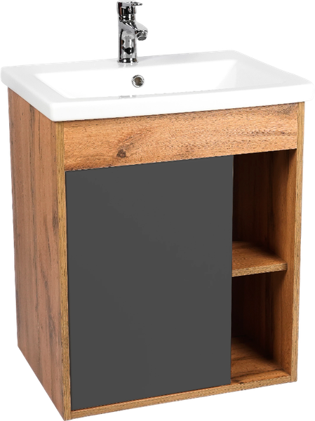 Изображение товара Тумба с умывальником Viant Бостон Como 70 / VBOS70COG-T1STP+S-UM-COM70/1-w