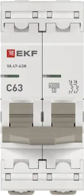 Изображение товара Выключатель автоматический EKF PROxima ВА 47-63N / M634263C