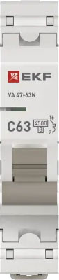 Изображение товара Выключатель автоматический EKF PROxima ВА 47-63N / M634163C