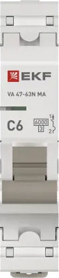 Изображение товара Выключатель автоматический EKF PROxima ВА 47-63N MA / M63MA616C