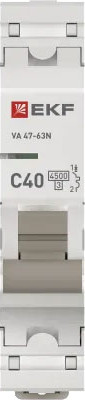 Изображение товара Выключатель автоматический EKF PROxima ВА 47-63N / M634140C