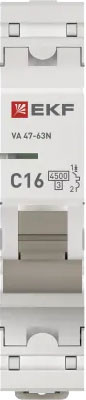 Изображение товара Выключатель автоматический EKF PROxima ВА 47-63N / M634116C