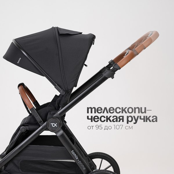 Изображение товара Детская универсальная коляска Tomix Prime 2 в 1 D1/2 (Black)