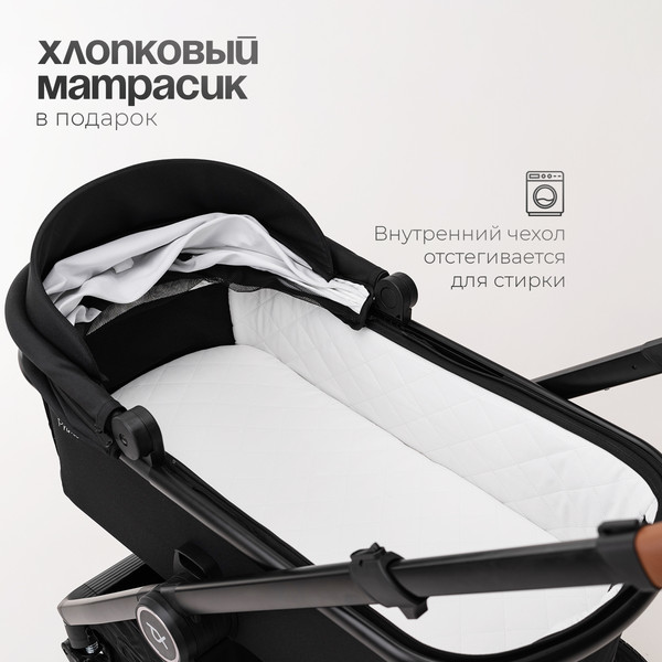 Изображение товара Детская универсальная коляска Tomix Prime 2 в 1 D1/2 (Black)