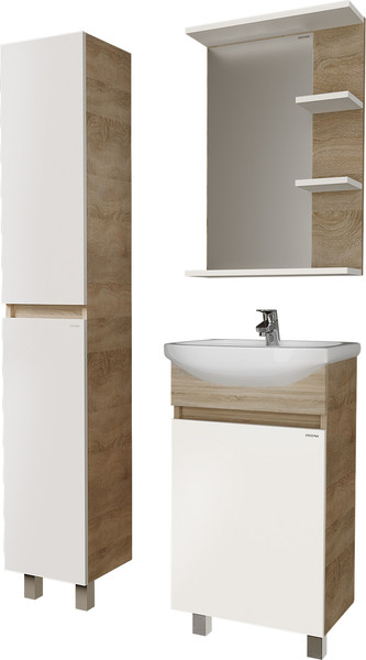 Изображение товара Тумба под умывальник Grossman Поло 50 / 105004-1 (дуб сонома/белый)