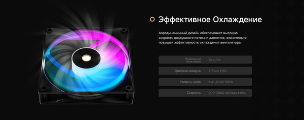 Изображение товара Вентилятор для корпуса Ocypus Delta F12 ARGB BK (Delta-F12-BK1AM00X-GL)