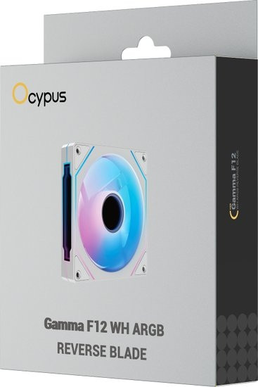 Изображение товара Вентилятор для корпуса Ocypus Gamma F12 ARGB Reverse Blade WH (Gamma-F12-WH1AM01X-GL)