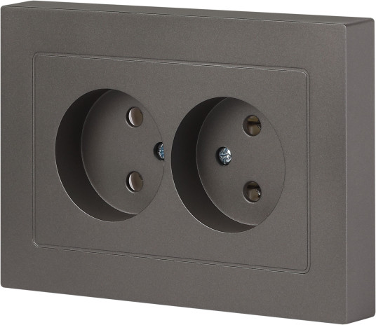 Изображение товара Розетка INTRO Accent 6-204-09 / Б0063433 (титан)