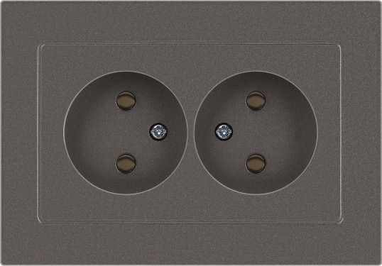 Изображение товара Розетка INTRO Accent 6-204-09 / Б0063433 (титан)
