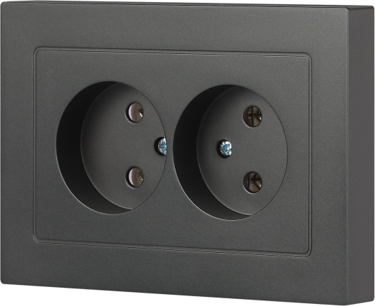 Изображение товара Розетка INTRO Accent 6-204-07 / Б0063435 (графит)