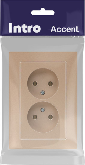 Изображение товара Розетка INTRO Accent 6-204-04 / Б0063462 (шампань)