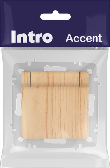 Изображение товара Розетка INTRO Accent 6-203-11 / Б0063479 (сосна)