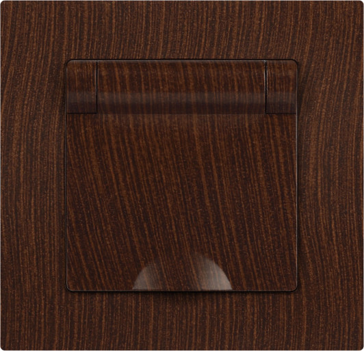 Изображение товара Розетка INTRO Accent 6-203-10 / Б0063454 (венге)