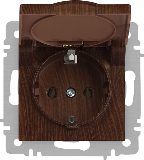 Изображение товара Розетка INTRO Accent 6-203-10 / Б0063454 (венге)