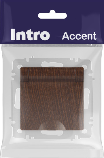 Изображение товара Розетка INTRO Accent 6-203-10 / Б0063454 (венге)