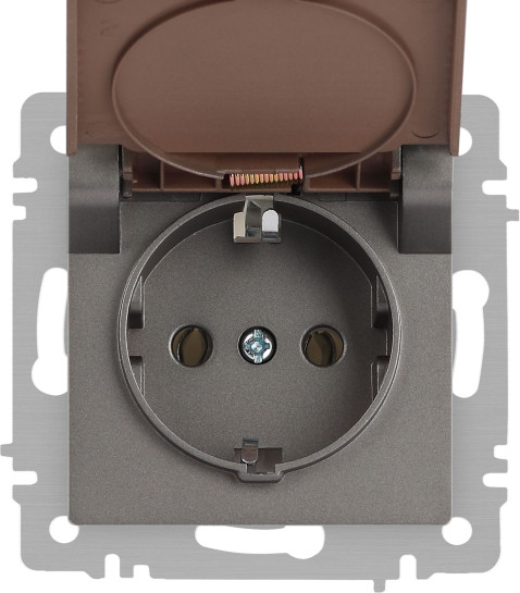 Изображение товара Розетка INTRO Accent 6-203-09 / Б0063471 (титан)