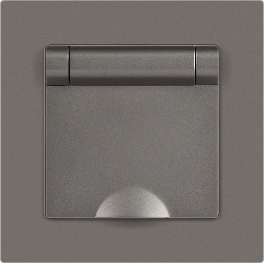 Изображение товара Розетка INTRO Accent 6-203-09 / Б0063471 (титан)