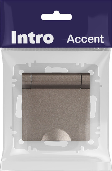 Изображение товара Розетка INTRO Accent 6-203-08 / Б0063436 (бронза)