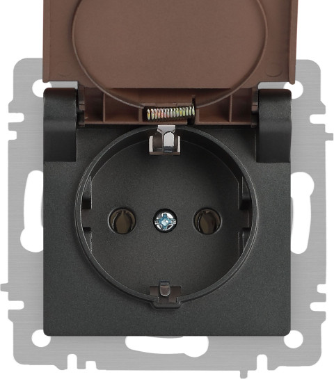 Изображение товара Розетка INTRO Accent 6-203-07 / Б0063441 (графит)