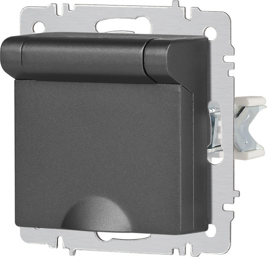 Изображение товара Розетка INTRO Accent 6-203-07 / Б0063441 (графит)