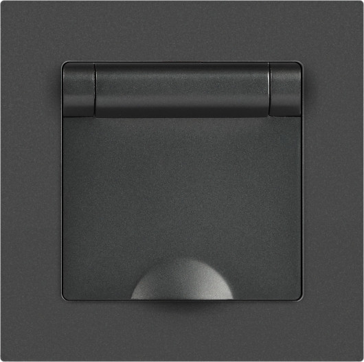 Изображение товара Розетка INTRO Accent 6-203-07 / Б0063441 (графит)