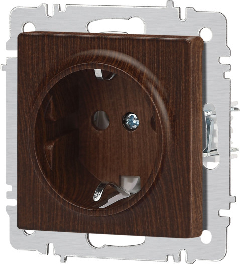 Изображение товара Розетка INTRO Accent 6-202-10 / Б0063703 (венге)