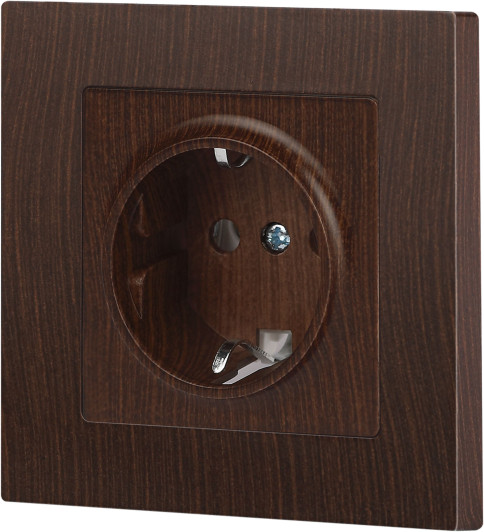 Изображение товара Розетка INTRO Accent 6-202-10 / Б0063703 (венге)