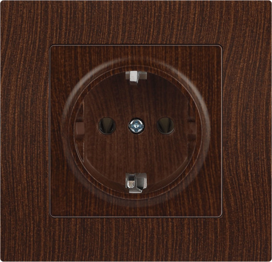 Изображение товара Розетка INTRO Accent 6-202-10 / Б0063703 (венге)