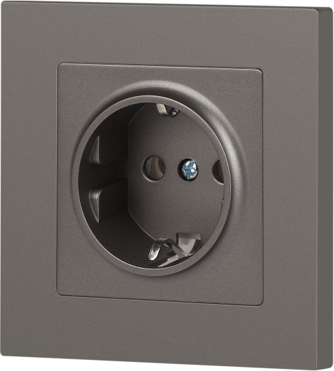 Изображение товара Розетка INTRO Accent 6-202-09 / Б0063701 (титан)