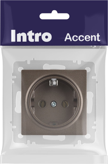 Изображение товара Розетка INTRO Accent 6-202-08 / Б0063699 (бронза)
