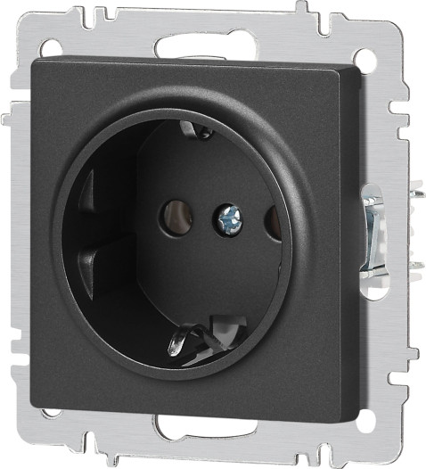 Изображение товара Розетка INTRO Accent 6-202-07 / Б0063697 (графит)