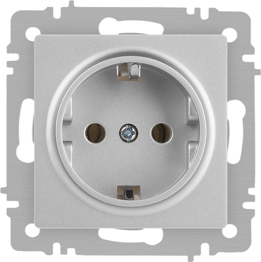 Изображение товара Розетка INTRO Accent 6-202-03 / Б0063686 (алюминий)