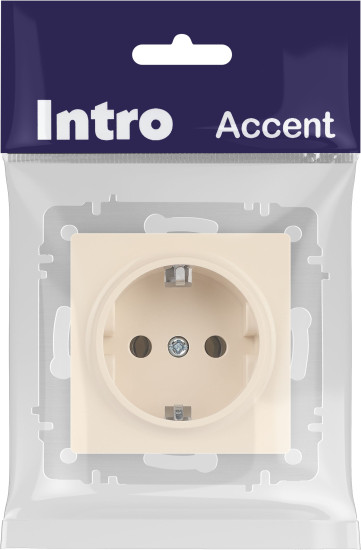 Изображение товара Розетка INTRO Accent 6-202-02 / Б0063683 (слоновая кость)