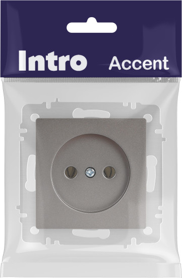 Изображение товара Розетка INTRO Accent 6-201-09 / Б0063673 (титан)