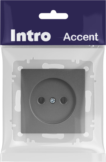 Изображение товара Розетка INTRO Accent 6-201-07 / Б0063669 (графит)