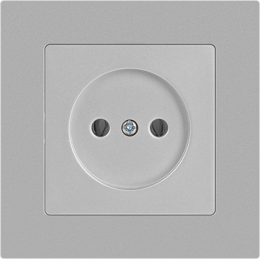 Изображение товара Розетка INTRO Accent 6-201-03 / Б0063661 (алюминий)