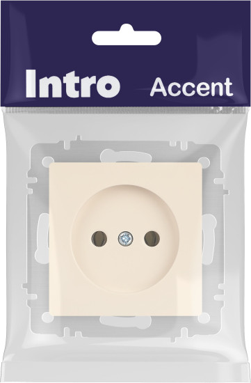 Изображение товара Розетка INTRO Accent 6-201-02 / Б0063659 (слоновая кость)