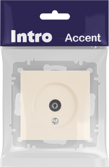 Изображение товара Розетка INTRO Accent 6-301-02 / Б0063605 (слоновая кость)