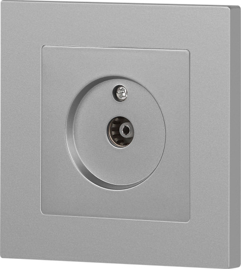 Изображение товара Розетка INTRO Accent 6-301-03 / Б0063607 (алюминий)
