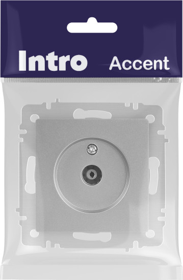 Изображение товара Розетка INTRO Accent 6-301-03 / Б0063607 (алюминий)