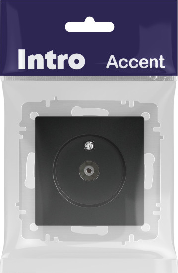Изображение товара Розетка INTRO Accent 6-301-05 / Б0063611 (антрацит)