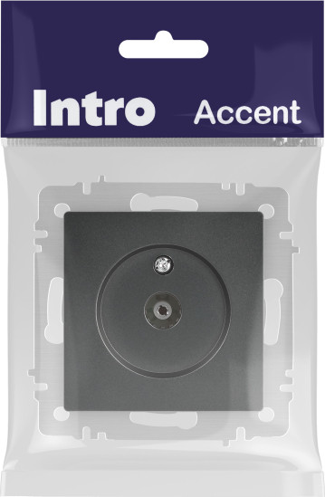 Изображение товара Розетка INTRO Accent 6-301-07 / Б0063614 (графит)