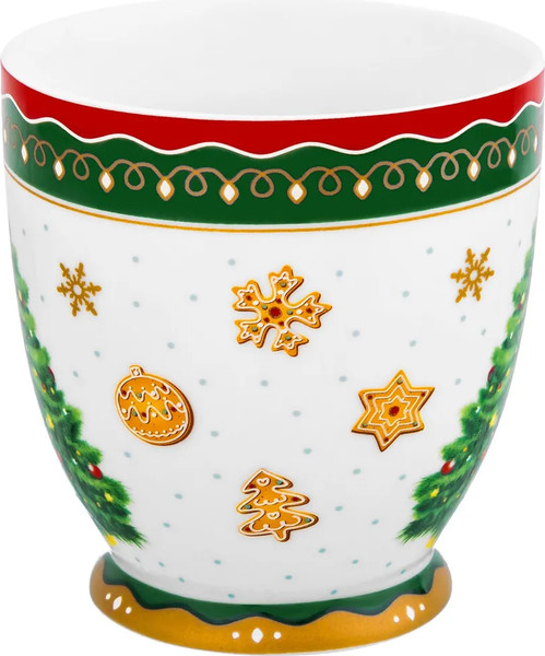 Изображение товара Кружка Elan Gallery Новогодняя елка / 420683 (зеленый/узор New Bone China)