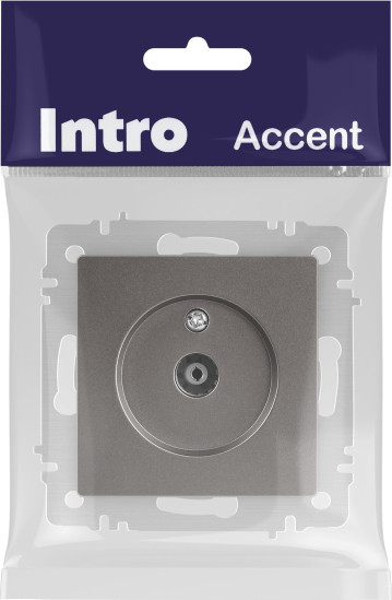 Изображение товара Розетка INTRO Accent 6-301-09 / Б0063618 (титан)
