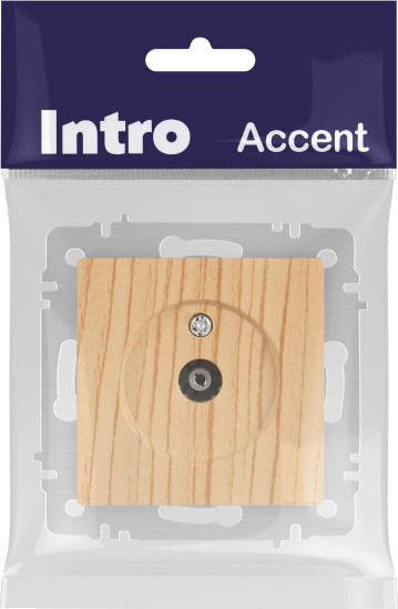 Изображение товара Розетка INTRO Accent 6-301-11 / Б0063622 (сосна)