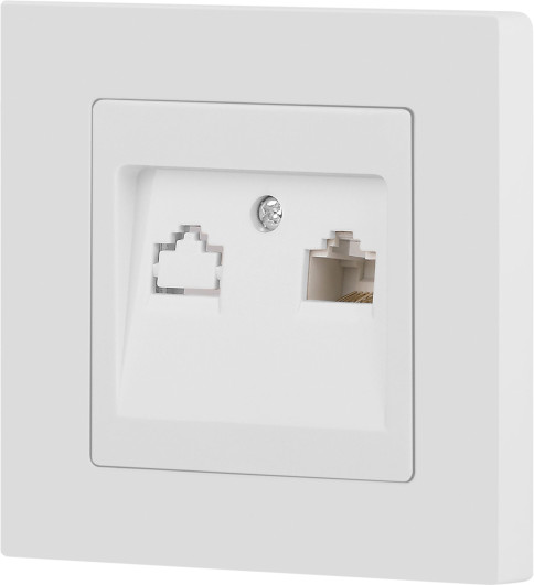 Изображение товара Розетка INTRO Accent 6-303-01М / Б0063625 (белый матовый)