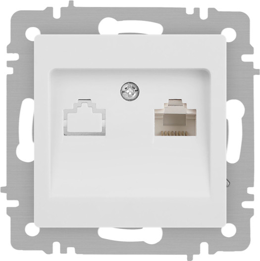 Изображение товара Розетка INTRO Accent 6-303-01М / Б0063625 (белый матовый)