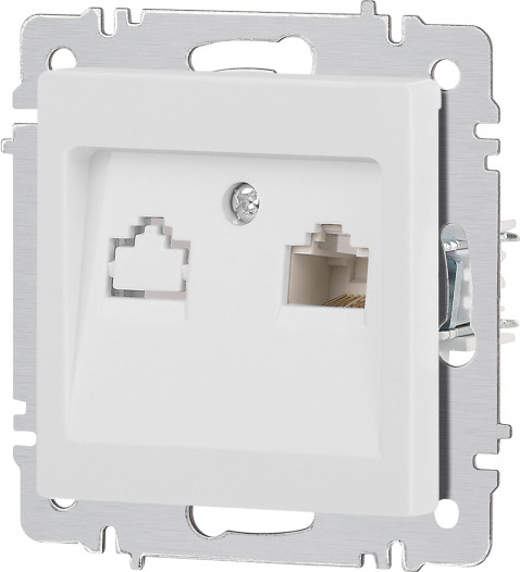 Изображение товара Розетка INTRO Accent 6-303-01М / Б0063625 (белый матовый)